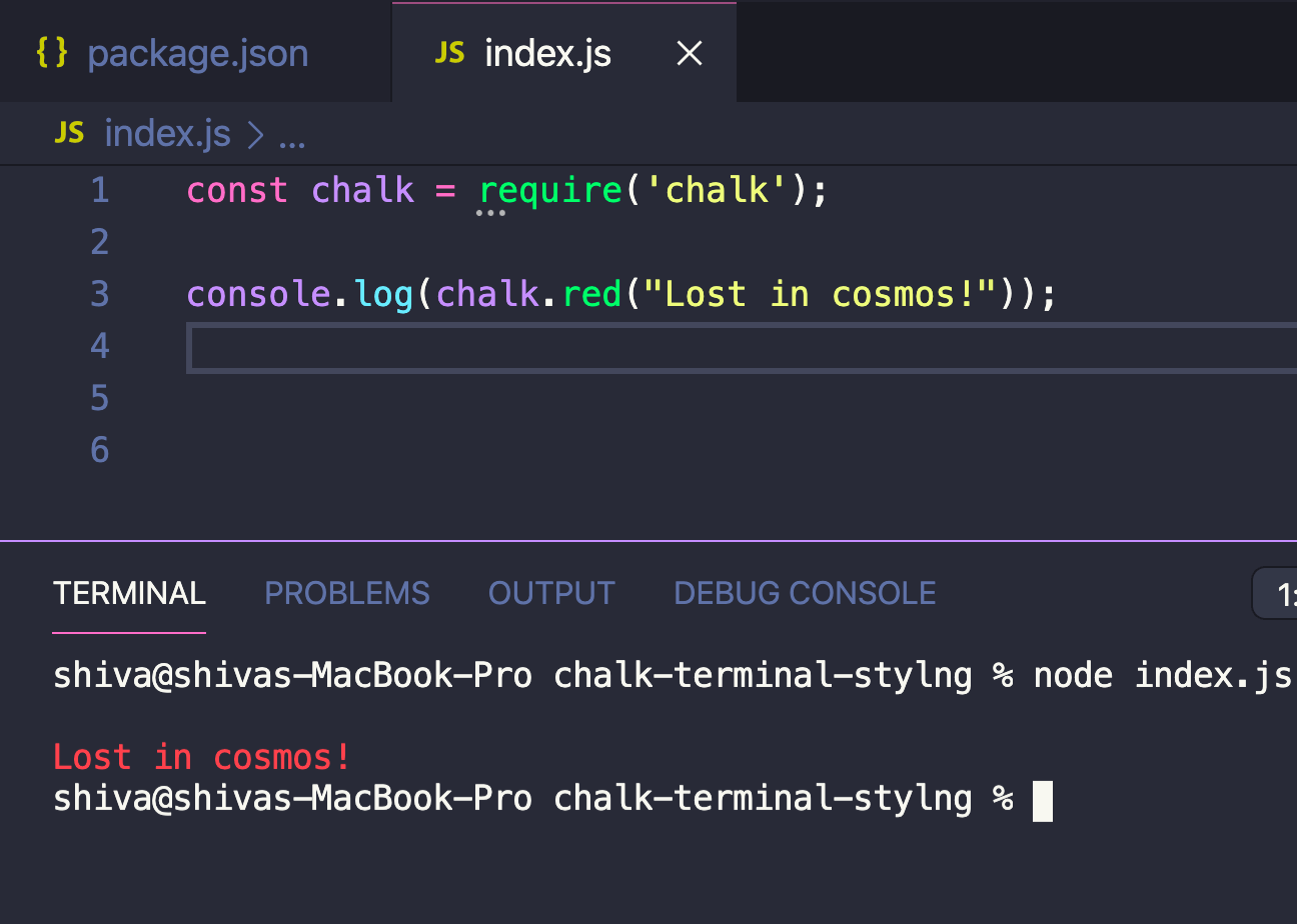 Prevail Testify boat Style Command Line Output with Chalk Package in Node.js - positronX.io