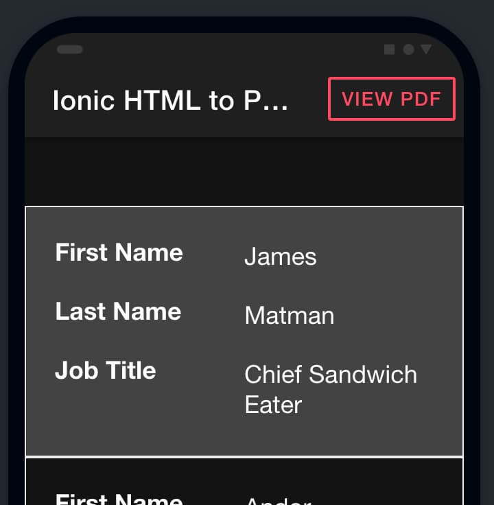 Html to PDF in Ionic